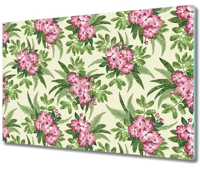 Produktbild von Glas Schneidebrett Herdabdeckplatten Schneideplatten - 80x52 cm - Frühlingblumen