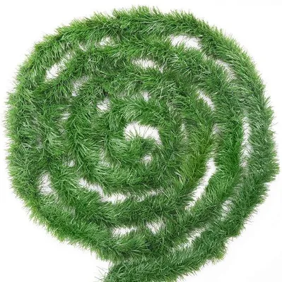 Image de Guirlande de sapin artificielle Unyqoos® de 15,5 mètres – guirlande de Noël festive pour intérieur et extérieur, avec des aiguilles réalistes, idéale pour les escaliers, les cheminées et les encadrements de portes