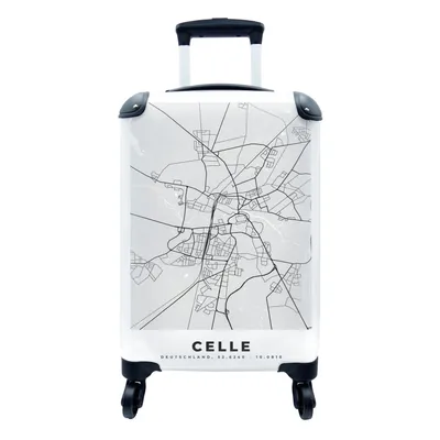Produktbild von MuchoWow® Koffer Handgepäck Trolley Rollkoffer Kleine Reisekoffer mit 4 Rollen - Deutschland - Stadtplan - Karte - Celle - Cabin Size < 55x40x23 cm & 55x40x20 cm - Fotokoffer - Kabinenkoffer - Boardgepäck - Reise-Box - Reisekoffer - Reisegepäck - Koffer mit Bild - Trolley für Kinder