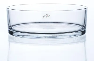 Produktbild von Sandra Rich Schale Glas 8cm Ø25cm klar, Vase mit runder Form, Glas, Transparent, Glänzend, Tisch, Drinnen