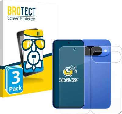 Produktbild von 3x BROTECT Schutzglas für Google Pixel 10 (Display+Rückseite) Schutzfolie Panzer Folie Glas Display Schutz klar