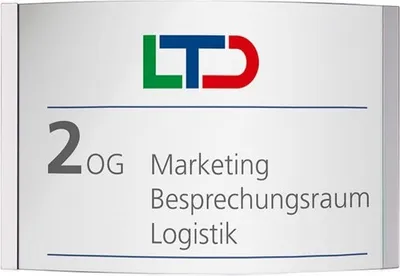 Produktbild von ORLANDO Wegweiser DIN A4 quer, silber