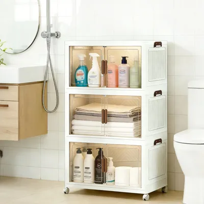 Image de Boîtes de rangement empilables avec couvercle (lot de 3)