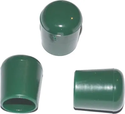 Produktbild von 250 x Kappe für Rundrohr D=10/11 mm L=12,5 mm grün PVC