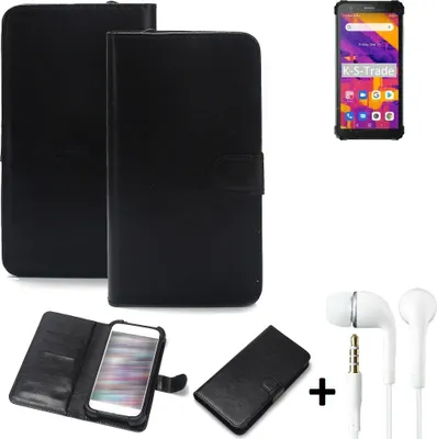 Produktbild von K-S-Trade Wallet Case Handyhülle kompatibel mit Blackview BV6600 Pro Schutzhülle Flip cover Flipstyle Tasche Hülle Flipcover Slim Bumper schwarz +