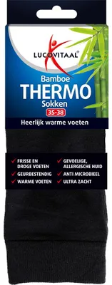 Productafbeelding van Lucovitaal Bamboe Thermosokken 35-38 (1 paar)