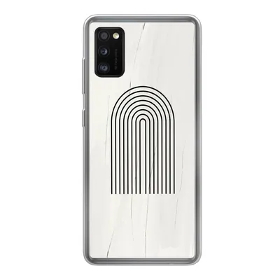 Produktbild von MuchoWow® Handyhülle Schutzhülle Hülle für Samsung Galaxy A41 Farbe - Regenbogen - Schwarz - Weiß Silikon Softcase Handy Hülle - Mobiltelefon