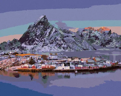 Image de Zuty - Peinture par numéros - VILLAGE DE REINE, 40 x 50 cm, sans cadre et sans toile tendue