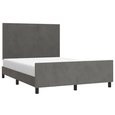 Produktbild von Bettgestell ohne Matratze Dunkelgrau 140x200 cm Samt