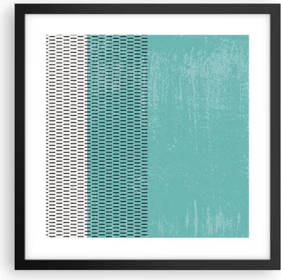 Produktbild von Gerahmtes Poster - Schwarzer Rahmen - Abstraktion Modern Striche - 40x40 cm - Wand Bild - Wanddeko - Wandbilder - Kunstposter - Wandposter - Bilderrahmen - Bilder - Kunstdruck - P2BAC40x40-4639