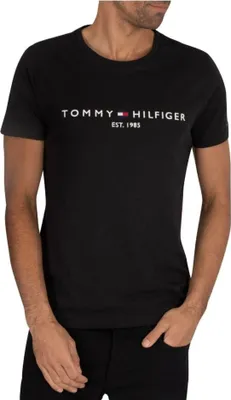 Produktbild von Tommy Hilfiger Herren Kern-Logo-T-Shirt, Schwarz L