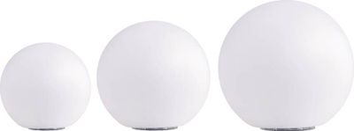 Heitronic Solar LED Kugeln LED-Leuchtkugel 3er Set Sockelleuchte Außenleuchte