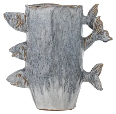 Immagine prodotto di COLLEZIONE CREATIVA | Vaso Tace, colore blu, Vetroceramica | L23,5 x H23 x P13 cm | 82072576