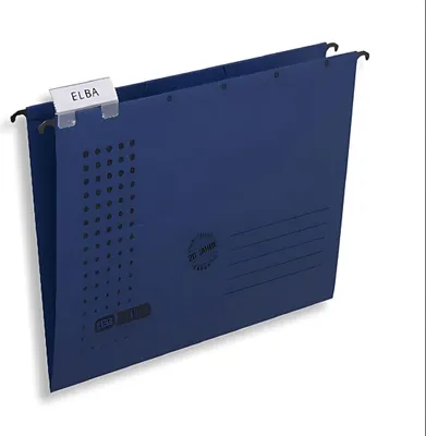 Produktbild von ELBA Hängemappe chic ULTIMATE, DIN A4, dunkelblau seitlich offen, aus extrem widerstandsfähigem Canson- - 25 Stück (857