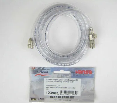 Produktbild von Schlauch 123983 komplett, 2,5 m - Schnellkupplung NW 2,7 mm / G 1/8