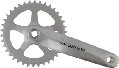 Produktbild von Messingschlager Kurbelsatz 38Z, L=170mm, M-WAVE, Aluminium/Stahl, 1-fach, JIS, silber