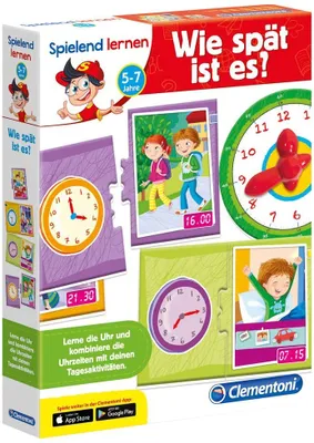 Produktbild von Clementoni 96097 - Kinder-Lernspiel, Wie spät ist es?
