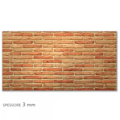 Immagine prodotto di MATTONE ROSSO - Paraschizzi da cucina in PVC flessibile - Misura 120x60cm spessore 3mm