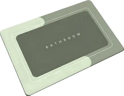 Image de Tapis de bain à séchage rapide - Vert élégant KP36321