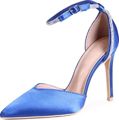 Produktbild von topschuhe24 2652 Damen Spitze Pumps High Heels Glitzer , Farbe:Blau, Größe:39 EU