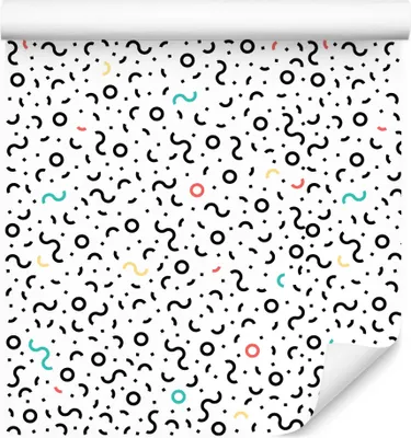 Immagine prodotto di rotolo da 10 m di VLIES WALLPAPER motivo geometrico a pois moderno XXL