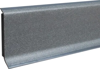 Produktbild von Sockelleiste Kunststoff 12.8 x 60 x 2500 mm Basalt PVC Hartschaum Durchgefärbte Weichlippe by PROVISTON 62.5 Meter | 25 Stück