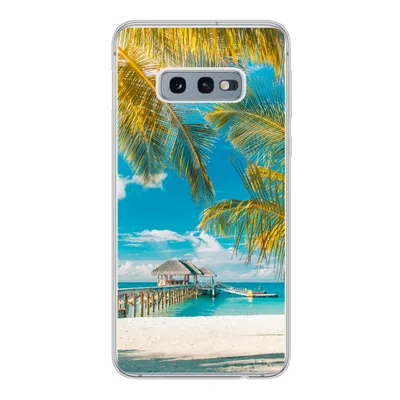 Produktbild von MuchoWow® Handyhülle Schutzhülle Hülle für Samsung Galaxy S10e Strand - Palme - Meer Silikon Softcase Handy Hülle - Handy