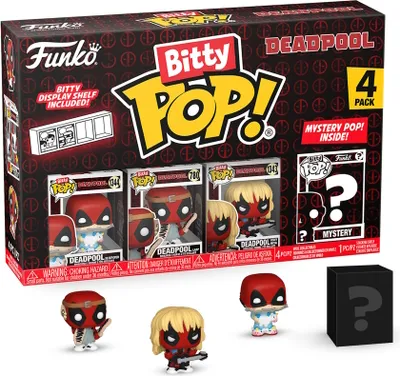 Obrázok produktu pre Funko Pop! Bitty POP Marvel Deadpool - Sleepover Vinyl Figure, 4-Pack