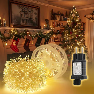 Zdjęcie produktu dla SALCAR 15m 600 LED łańcuch świetlny wykonany z drutu miedzianego, świąteczny łańcuch świetlny w ogrodzie, choinka ślubna, ciepły biały