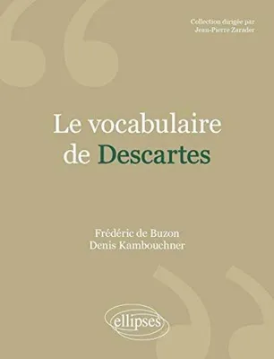 Image de Le Vocabulaire de Descartes