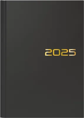 Produktbild von BRUNNEN Buchkalender Modell 796 (2025), 2 Seiten = 1 Woche, A5, 128 Seiten, Balacron-Einband, schwarz