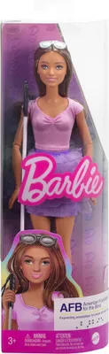 Zdjęcie produktu dla Mattel FBR37; HRH17 - Barbie Fashionistka w fioletowej falbaniastej spódnicy
