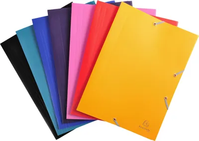 Obrázok produktu pre Exacompta 60x priečinok PP 400µ + elastické 3 chlopne A4, rôzny 55900E