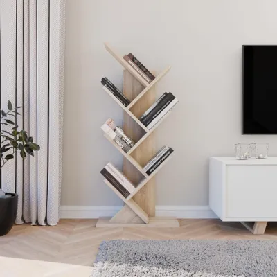 Productafbeelding van Baum boekenrek met 7 planken - Vrijstaand opbergrek voor woonkamer en kantoor