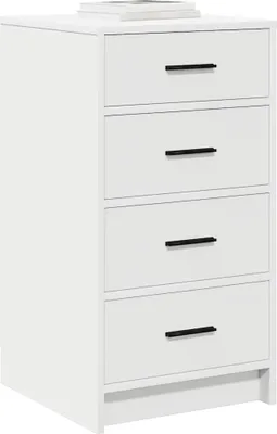 Zdjęcie produktu dla vidaXL Kredens z szufladami biały 40 x 41 x 75 cm materiał drewnopochodny