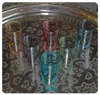 Image de Verres à thé orientaux verres marocains verre à thé set de décoration Orient 6 pièces, set 2