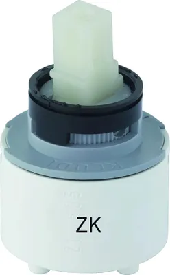 A close-up studio shot of a faucet cartridge.