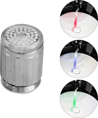 Obrázok produktu pre LED nástavec na vodovodný kohútik s RGB zmenou farieb do kúpeľne a kuchyne Eaxus