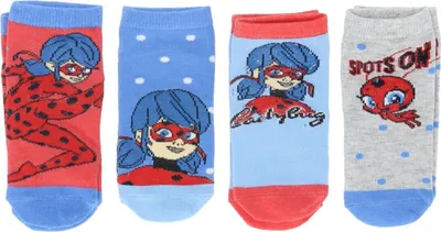 Zdjęcie produktu dla Skarpetki Miraculous Ladybug 4-pack dla dzieci 31/34