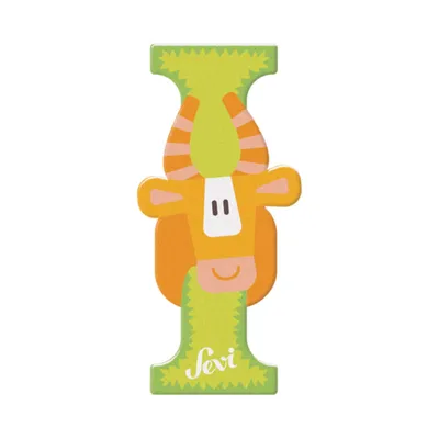 Image de Trudi Lettres en bois animaux pastel : lettre I Lettres triées : lettre I