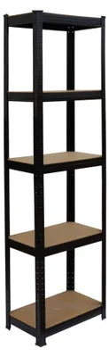 Immagine prodotto di Scaffale in acciaio resistente, 5 ripiani regolabili, nero