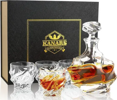 Immagine prodotto di Set di bicchieri da caraffa per whisky in vetro cristallo 750ml regalo