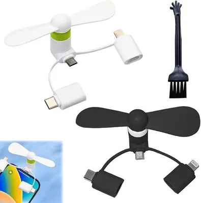 Obrázok produktu pre Kompaktný ventilátor 3 v 1 pre smartfóny