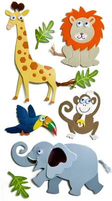 Immagine prodotto di Heyda 203780712 Stick-On's-Mix "Animali dello zoo" 7,5 x 16,5 cm