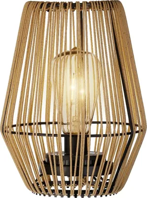 Produktbild von LED-Solar-Tischlampe - H 23 cm - Beige - Schwarz - Kunststoff