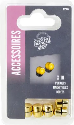 Produktbild von Goldene Magnetnägel Beutel x10 – Der Französische Haken