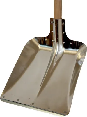 Produktbild von Alu-Randschaufel Gr.9, 380 x 380 mm, Hallenser Form, mit Stiel