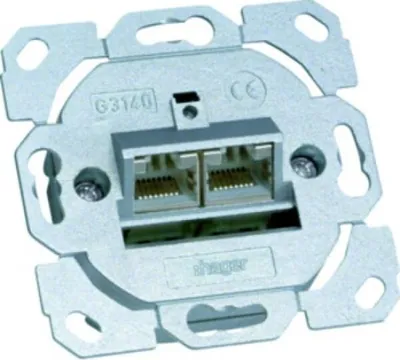 Immagine prodotto di Hager G3140 Datendose Cat.6a 2-fach 8/8-pol (G3140)