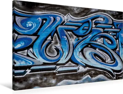 Produktbild von Calvendo Textil-Leinwand 90 cm x 60 cm quer Graffiti an der Dohnaer Straße, Meutzner Dirk; 7281317