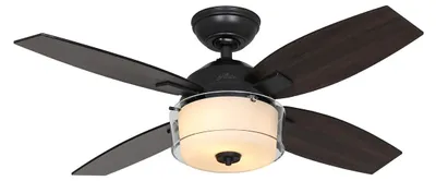 Produktbild von Deckenventilator mit Beleuchtung und Wandschalter Central Park 107 cm Stahl